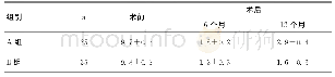 《表2 2组术后6、12个月VAS评分比较 (x±s, 分)》