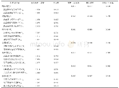 表1 风险可能性评价量表因子分析结果
