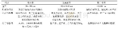 表1 外泌体、微泡及凋亡体的区别