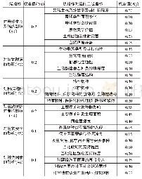 表2 一级指标和二级指标权重值