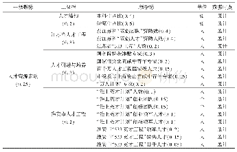 表3 人才资源素质指标体系