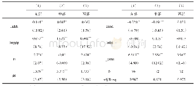 表5 分区域模型回归结果