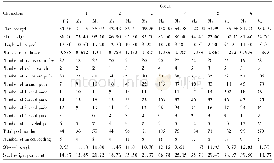 表5 诱变后代聚类的各类农艺性状平均值