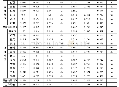 表2 28个首批试点省份农村集体资产效率数据统计结果