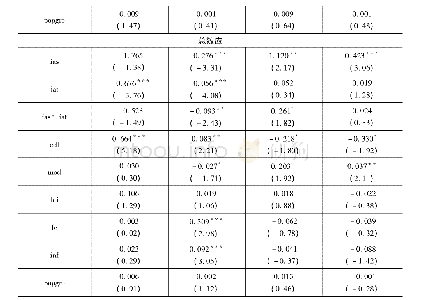 《表4 分区域层面各变量的直接效应、间接效应和总效应》