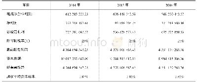 《表1 赛轮金宇2014—2016年EVA值计算结果》