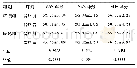 表3 两组患者VAS、SAS、SDS评分比较(±s，分)