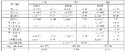 表3 空间计量模型估计结果