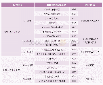 《表9 区域科技人力资源、高技术产业竞争力的测度指标要素》