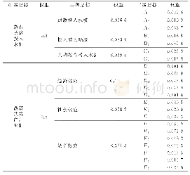 表3 教育扶贫各指标权重分布