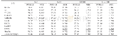 表3 数据集Set5、Set14、BSD100和Urban100上的scale x4的PSNR和SSIM