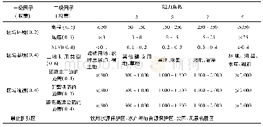 表2 影响因子评价指标体系