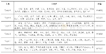 表5 形成阶段LDA主题词表