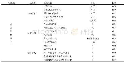 表2 山东经济发展水平评价指标体系