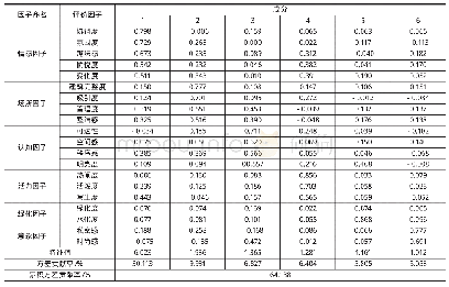 表1 六个公因子的命名与成分