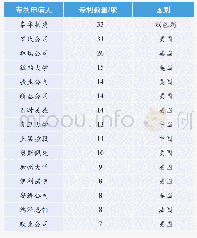 表1 Top 15专利申请人