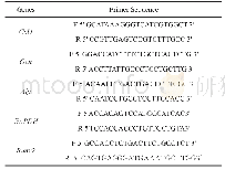 表1 荧光定量PCR引物序列