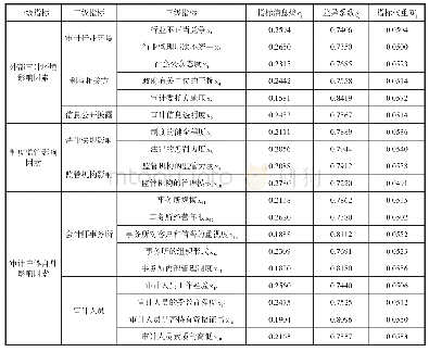 表1 独立性影响因素权重系数表