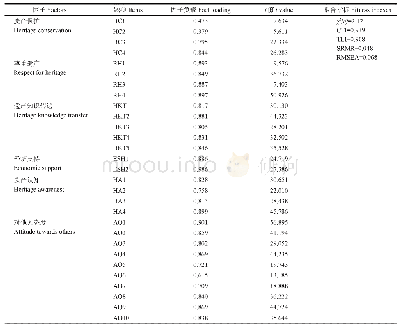 表4 确认性因子分析结果