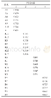 《表5 第4次旋转后成分矩阵》