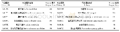 表6 闽楠转录组的KEGG代谢途径(>1.5%注释基因)