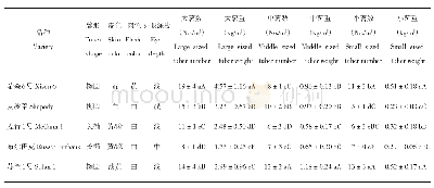 《表4 不同品种块茎性状：马铃薯‘希森6号’农艺特性及加工品质研究》