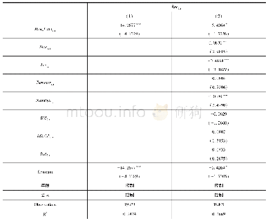 表5 分析师风险信息披露与企业当年经营业绩