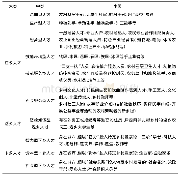 《表3 乡村人才的类型体系》