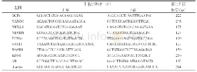 表1 RT-q PCR引物序列