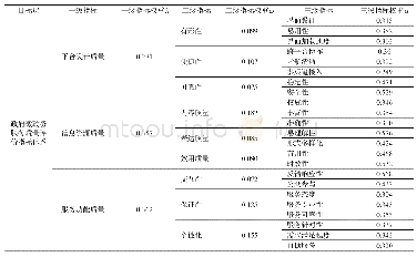 表4 政府微政务服务质量评价指标权重值