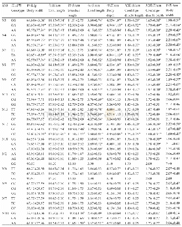 表6 罗非鱼生长相关因子SNPs位点不同基因型与生长性状的关联分析