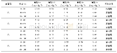 表3 土壤剖面重金属元素的有效量和污染分级