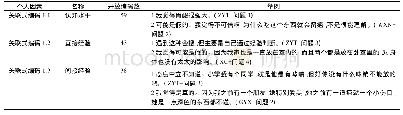 表2 个人因素的关联式编码及示例