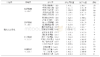 表1 1 精准扶贫绩效评价指标权重表