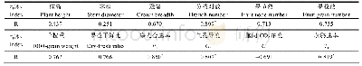 《表2 咖啡产量与形态指标、光合指标的相关性系数Tab.2 Coefficient index between the yield and the growth parameters and phot