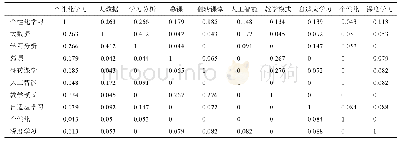 表5 Ochiai高频关键词相似矩阵（部分）