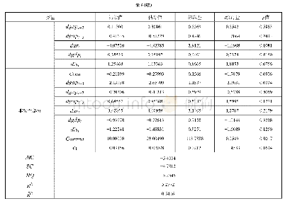 表6 模型（9）的参数估计值