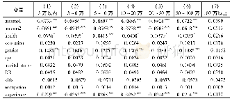 表3 收入水平与收入风险边际效应结果