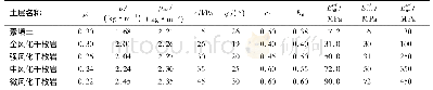 表3 土层参数：某地下防空洞对拉锚式排桩围护结构基坑的影响