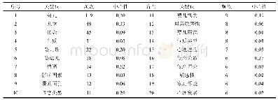 表1 高频和高中心性关键词