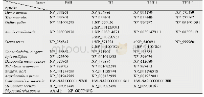 《表3 本研究相关物种的PAH、TH、TRH蛋白GeneBank登录号》