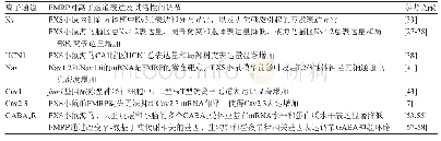 表1 FMRP对离子通道表达的调节