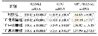 表5 LF对幼年大鼠股骨骨髓组织中RANKL、OPG和OPG/RANKL mRNA相对表达量的影响