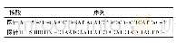 表1 探针序列：猪肉成分胶体金检测试纸条的制备研究