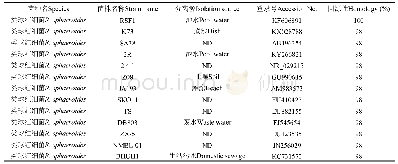 表2 菌株XR12的16S rRNA序列与GenBank基因库中已知类球红细菌菌株16S rRNA序列同源性的比较