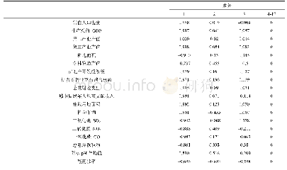 表5 SPSS软件输出主成分载荷矩阵