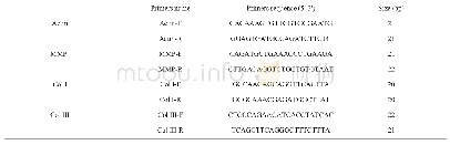 《表2 real-time PCR扩增引物》