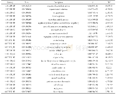 表1 肝癌差异基因的GO富集分析