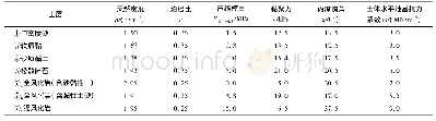 表2 各土层主要设计参数