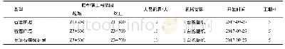 表3 石笼工程典型施工段选取与人员、机械和工期安排